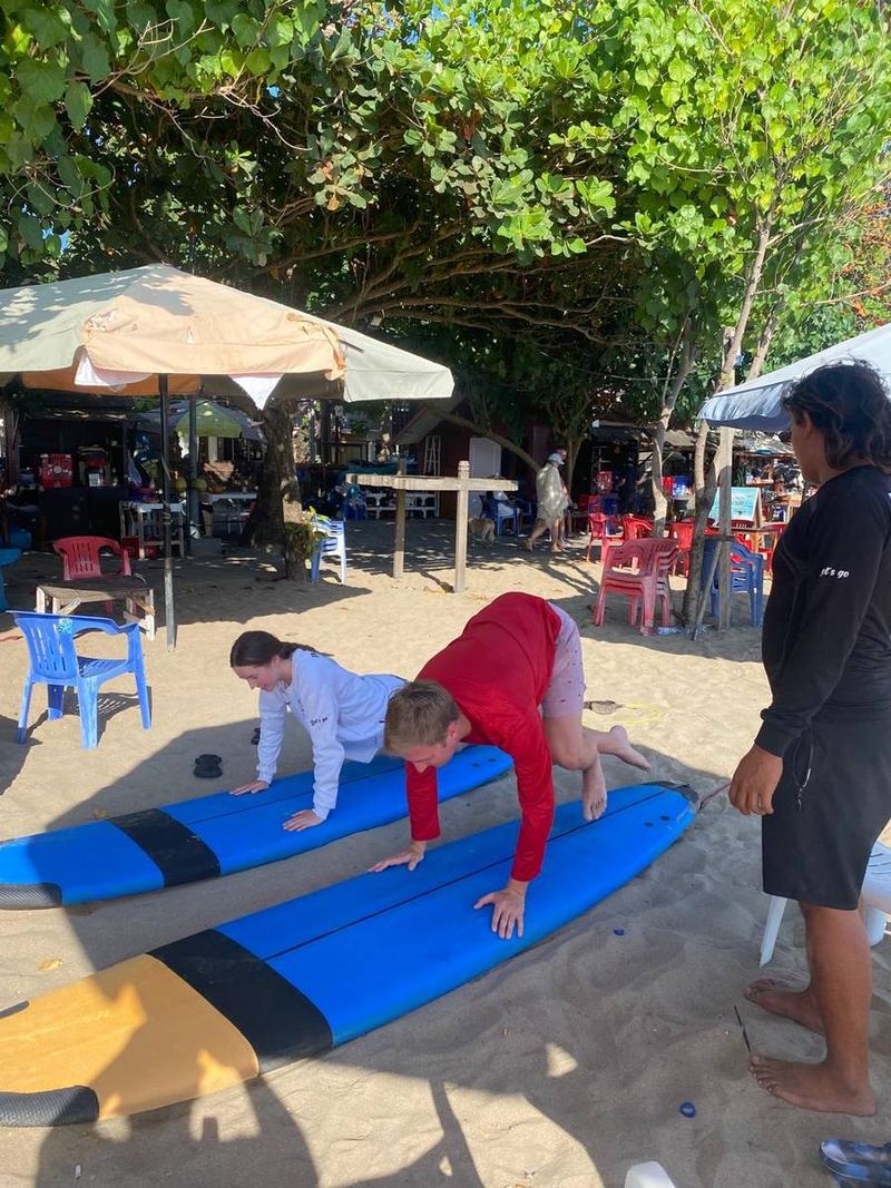 An instructor teaching a child